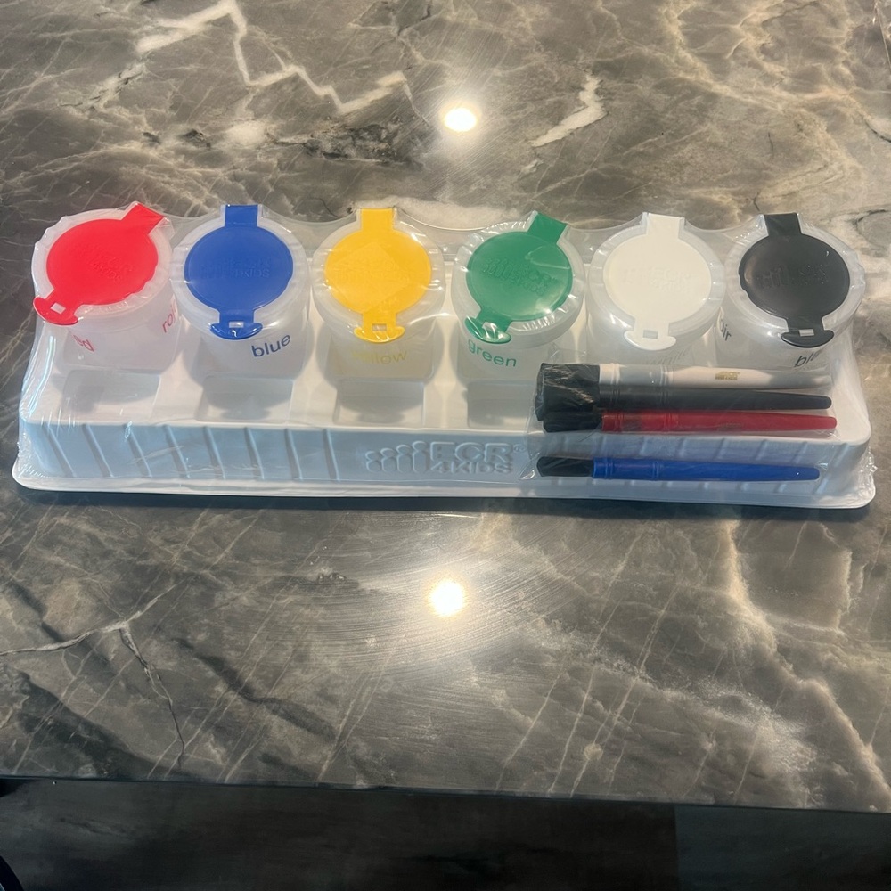 Colorful Paint Set with Brushes